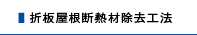 折板屋根断熱材除去工法